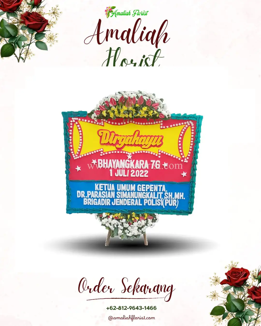 Papan Bunga HUT Ulang Tahun Rajeg